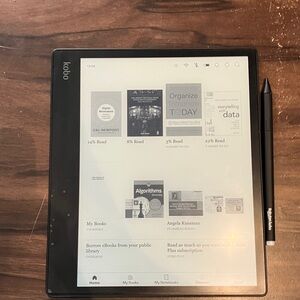 Kobo Ellipsa 2E, with screen cover and stylus